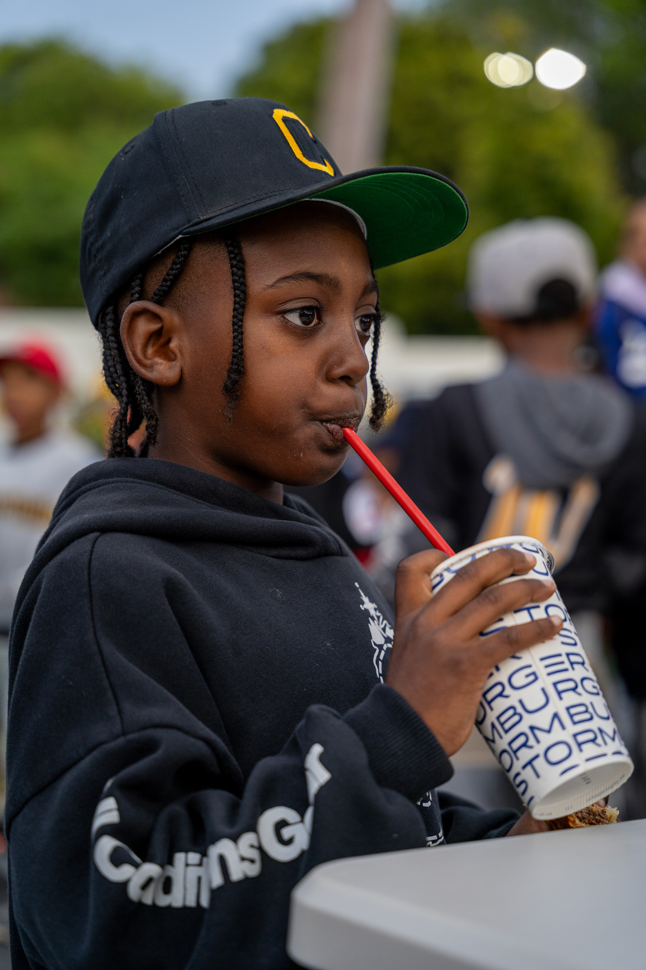 Young guest enjoying Storm Burger
